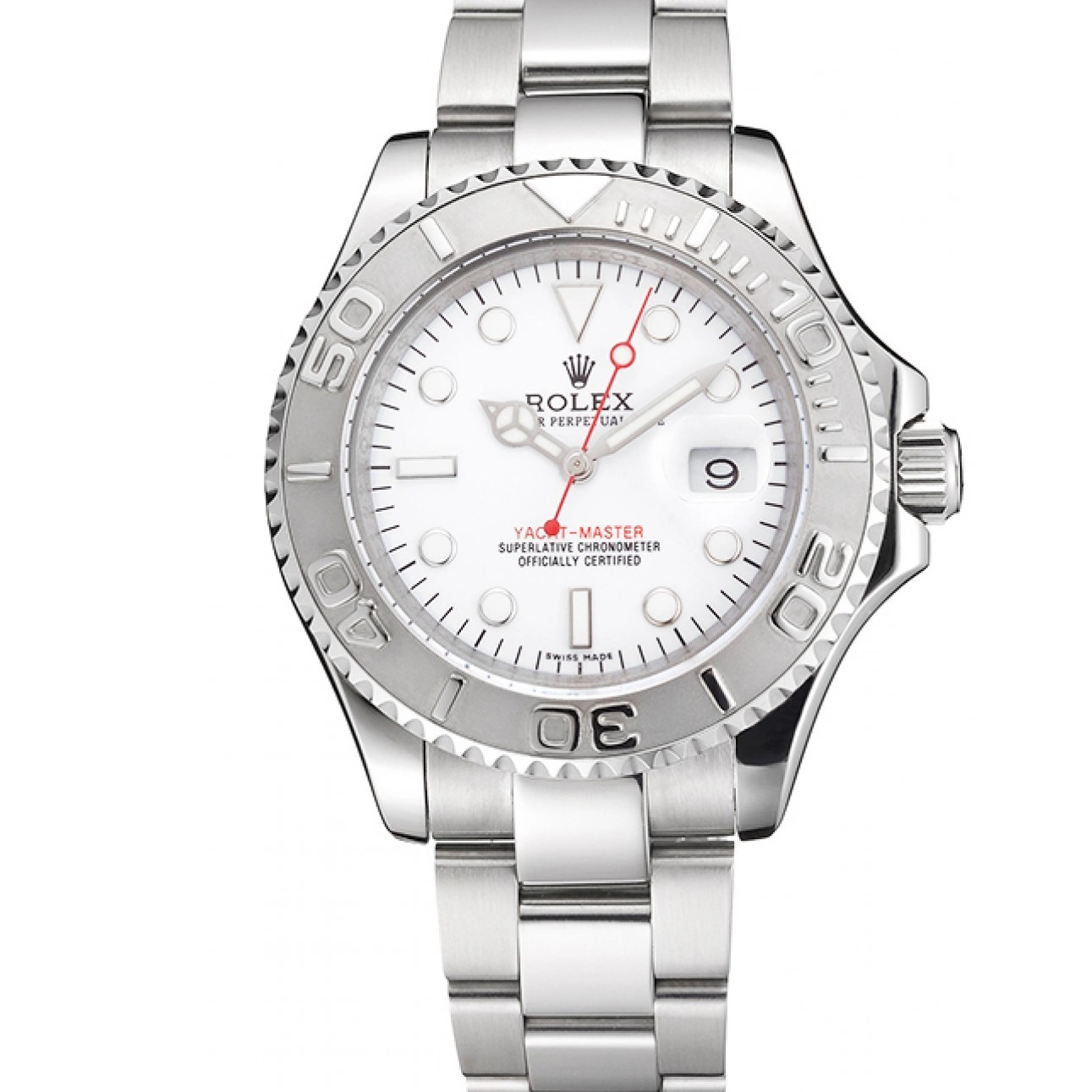 Best AAA Replica Sites Yacht-Master Case Dial Steel Bracelet Rolex Swiss White Staniless And 0614